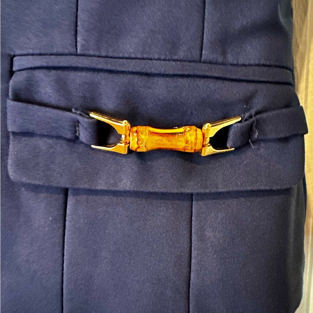 New York & Company Navy Blazer with Gold Details - Picture 5 of 8